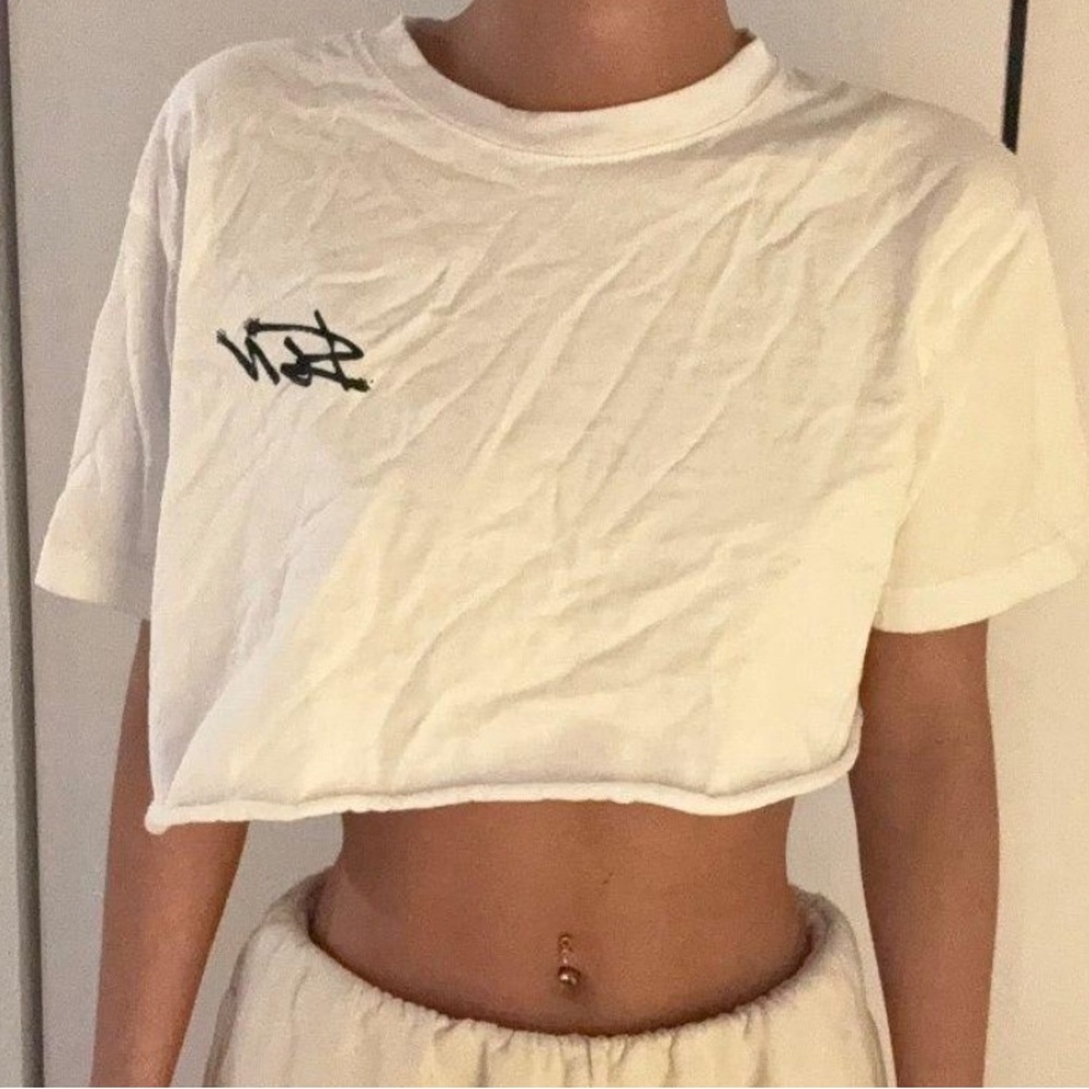 White crop top
